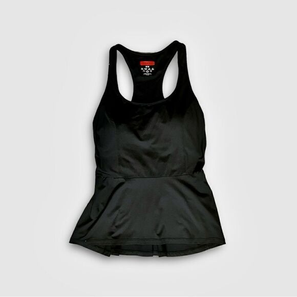 SPANX Peplum Shaper Tank Top Racer Back Top Black NWOT, Size: M - Picture 4 of 4